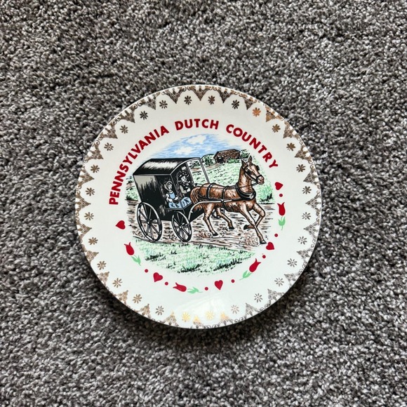 Other - Pennsylvania‎ Dutch Country Souvenir Plate Horse & Buggy Decorative